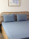 Blue Cotton Kamaudri Bedsheet Set