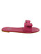 Pink Handcrafted Faux Leather Flats
