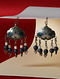 Handcrafted Vintage Silver Earrings With Lapis Stone
