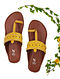 Mustard Brown Handcrafted Genuine Leather Kolhapuri Flats
