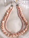 Pink Pearl Beaded Layered Necklace