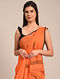 Orange Handloom Jamdani Cotton Saree