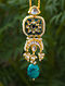 Blue Gold Tone Kundan Necklace with Pearls