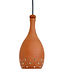 Brown Handcrafted Terracotta Pendant Light (D-6.2in, H-12.5in)