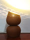 Brown Handcrafted Terracotta Table Lamp (D-5.9in, H-9.4in)