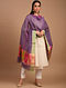 Purple Handwoven Chanderi Silk Cotton Dupatta