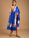 Blue Handwoven Benarasi Cotton Silk Dupatta
