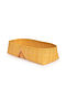 Palm Leaf Handcrafted Yellow Pooja Flower Basket (L-16in, W-6.5in, H-4in)