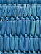 Palm Leaf Medium Blue Rectangle Gift Box (L - 9in, W - 4in, H - 3.5in)
