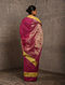 Pink Handwoven  Chanderi Silk Saree