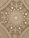 Brown Cotton Mirror Work Cushion Cover (L-15.5in, W-15.5in)