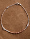 Rose Gold Tone Classic Adjustable Silver Anklet