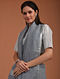 Grey Handloom Linen Saree