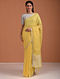 Yellow Handloom Linen Saree
