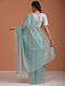 Turquoise Handloom Chanderi Silk Saree