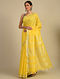 Yellow Handloom Cotton Linen Saree
