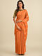 Orange Handwoven Cotton Silk Saree