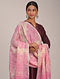 Pink Handloom Shibori Linen Dupatta