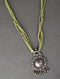 Peridot Beaded Silver Necklace