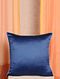 Blue Handwoven Cotton Chanderi Cushion Cover (16in x 16in)