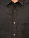 Black Handspun and Handwoven Cotton Half Sleeve Shirt