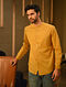 Mustard Handspun and Handwoven Cotton Full Sleeve Shirt