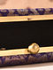 Navy Blue Small Sized Vintage Brocade Clutch