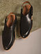 Black Handcrafted Genuine Leather Peshawari for Men