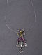 Maroon Dual Tone Kempstone Encrusted Temple Silver Pendant with Pearls