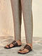 Beige Linen Drawstring Pant with Pockets