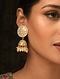 White Gold Tone Kundan Earrings