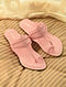 Baby Pink Handcrafted Vegan Leather Kolhapuri Flats
