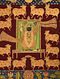 Shrinathji Pichwai Art With Gold Pigments on Cotton (L- 37.5in, W- 40in) 