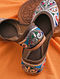 Multicolored Handcrafted Leather Juttis with Mukaish Work