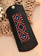 Black Handcrafted Genuine Leather Spectacle Case with Jat Embroidery