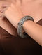 Silver Tone Tribal Openable Bangle (Size- 2/3)