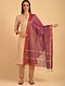 Purple Handloom Silk Cotton Dupatta