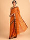 Orange Handwoven Kanchipuram Cotton Saree