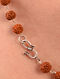 Brown Silver Necklace with Rudraksha