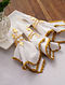 Ochre Cotton Table Napkin Set With Crochet Ends (L- 16in, W- 16in) (Set Of 4)
