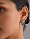 Brown Sterling Silver Earrings With Zircon