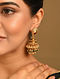 Red Gold Tone Jhumki Earrings