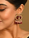 Red Gold Tone Kundan Earrings