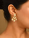 White Gold Tone Kundan Earrings 