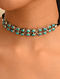 Turquoise Silver Choker Necklace
