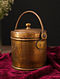 Antique Gold Vintage Brass Milk Bharni With Lid (D- 5.5in, H- 5.2in)