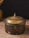 Antique Gold Vintage Brass Roti Box (D- 7.2in, H- 6in)