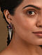 Purple Tribal Silver Earrings