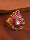 Pink Gold Tone Silver Ring 