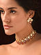 Red Gold Tone Necklace with Earrings (Set of 2)